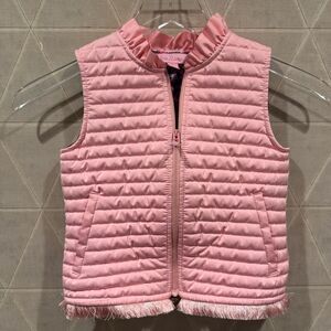 Lilly Pulitzer girls Cypress Puffer Vest in Capri Pink size M (6/7)